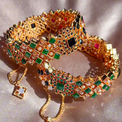 Royal Empress Zircon Bangles - BN-34 Chikoo