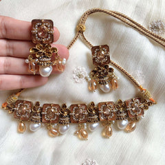 Zewar-e-Moti Pearl and Meena Choker CS-45 Chikoo
