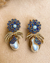 Mushk e Moti Flower Pearl Earrings - ER-93