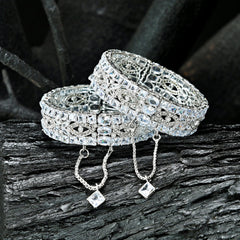 Crystal Cascade Zircon Bangles - BN-37