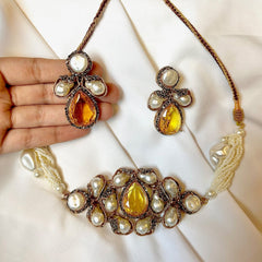 Heera-e-Hunar Mother of Pearls Gemstones Set - S-45