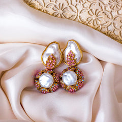 Zaynur Royale Emerald Pearl Earrings - ER-98
