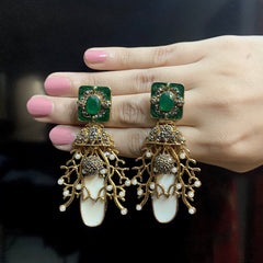 Noor Mahal Striped Pearls (D2) - ER-68