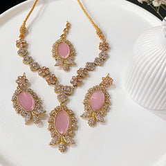 Gul-e-Rena Crimson Necklace Set S-53