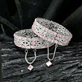Crystal Cascade Zircon Bangles - BN-37 Chikoo