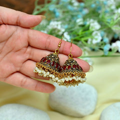 Simple Elegance Jhumki - (JK-23) Chikoo