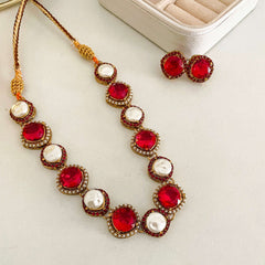 Nur-e-Heer Noir Charm Necklace Set - S-59 Chikoo
