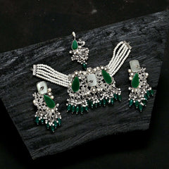 Emerald Pearl Enchantment Choker Set - (CS-08) Chikoo