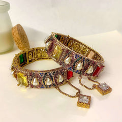 Kangan - Empress of Pearls & Stones - BN-45 Chikoo