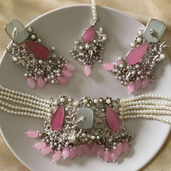 Emerald Pearl Enchantment Choker Set - (CS-08) Chikoo