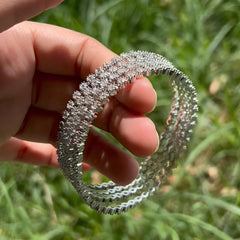 Crystal Crest Bangles - (BN-07)