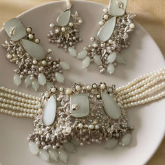 Emerald Pearl Enchantment Choker Set - (CS-08) Chikoo