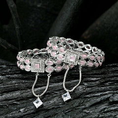 Emerald Zircon Bangles - BN-41 Chikoo