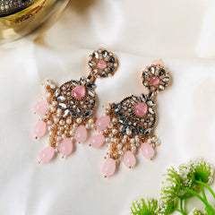 Mah e Nur Royal Pearl & Crystals Earrings - ER-85