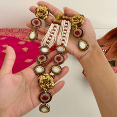 Noor-e-Jahan Half Meena Set - S-46 Chikoo