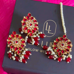 Pearl Zircon Choker Set (CS-01) Chikoo