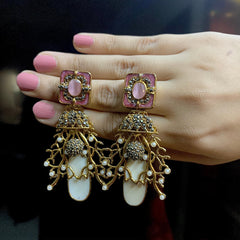 Noor Mahal Striped Pearls (D2) - ER-68