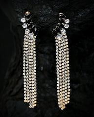 Rhinestone tassel Earrings (CR-06)