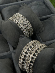 Noor Mahal Silver Bangles- Chi-41