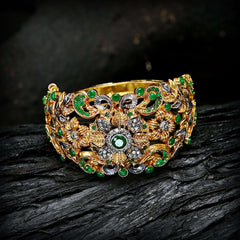 Openable Flower Bangles - (BN-13) Chikoo