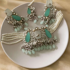Emerald Pearl Enchantment Choker Set - (CS-08) Chikoo