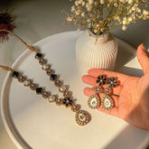 Gul e Haseen Enchanted Lotus Necklace Set - S-55 Chikoo