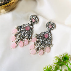 Mah e Nur Royal Pearl & Crystals Earrings - ER-85