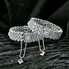 Royal Empress Zircon Bangles - BN-34 Chikoo