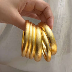 Mystic Glow Bangles - (BN-02) Chikoo