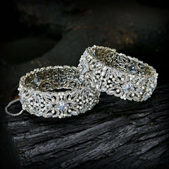 Textured Cuff Bangles (BN-22) Chikoo