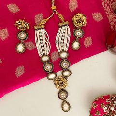 Noor-e-Jahan Half Meena Set - S-46 Chikoo
