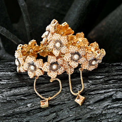 Pearl Blossom Bangles - BN-27 Chikoo