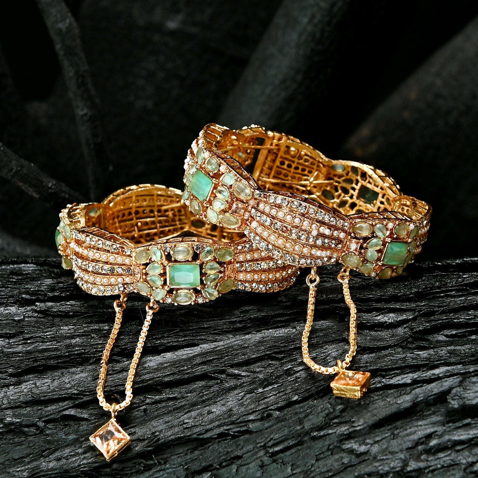 Royal Heritage KB Bangles - BN-39 Chikoo