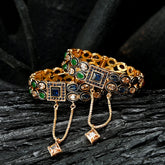 Polki and Ruby Bangles - BN-38