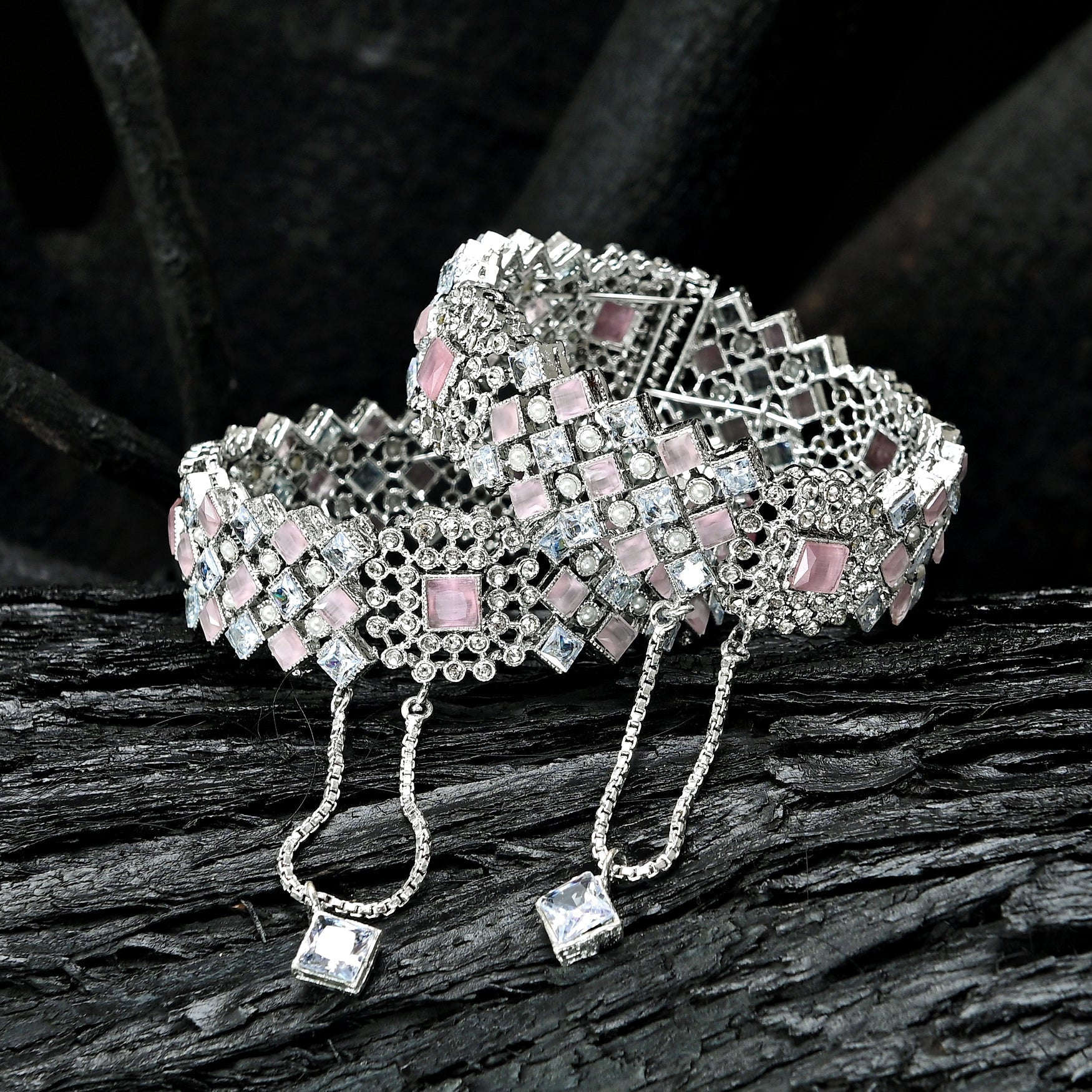 Royal Empress Zircon Bangles - BN-34 Chikoo