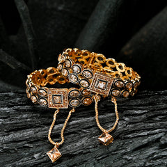 Polki and Ruby Bangles - BN-38