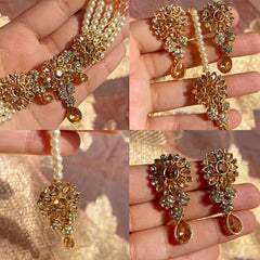 Pearl Charm Fantasy Choker Set CS-43 Chikoo