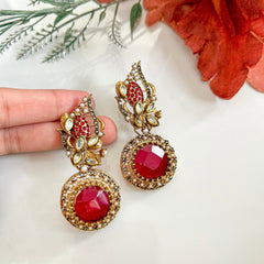Gul e Jahaan Gemstone Cascade Earrings ER-77
