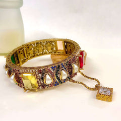 Kangan - Empress of Pearls & Stones - BN-45 Chikoo