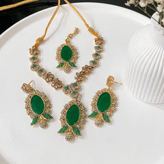 Gul-e-Rena Crimson Necklace Set S-53