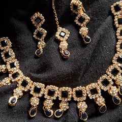 Sheesh Husn Choker Set (Diamond Drop Necklace Set S-43)