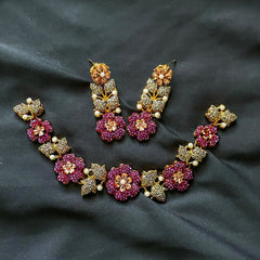 Noor e Laiyl Mifnoghht Garden Necklace Set - S-54