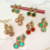 Gul e Jahaan Gemstone Cascade Earrings ER-77
