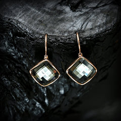 Crystal Square Drop Earrings (CR-18) 7