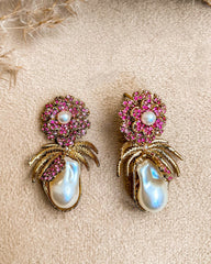 Mushk e Moti Flower Pearl Earrings - ER-93