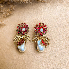 Mushk e Moti Flower Pearl Earrings - ER-93