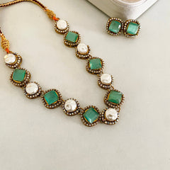 Nur-e-Heer Noir Charm Necklace Set - S-59