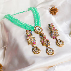 ..Zenara Majestic Beaded Charm Necklace Mala - S-58