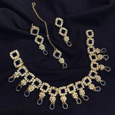 Sheesh Husn Choker Set (Diamond Drop Necklace Set S-43)