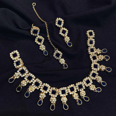 Sheesh Husn Choker Set (Diamond Drop Necklace Set S-43)